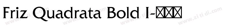 Friz Quadrata Bold I字体转换
